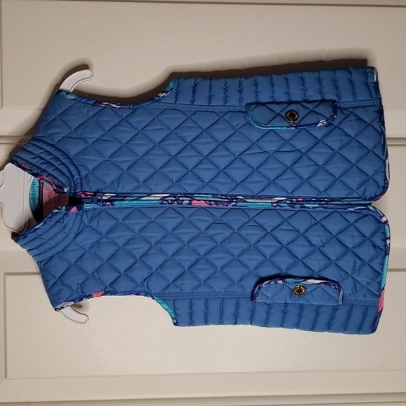 Lilly Pulitzer Bay Blue Lucy Quilted Vest - Picture 1 of 8